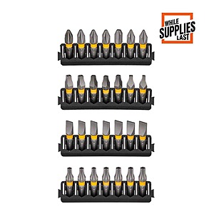 28 piece DEWALT MAXFIT 1 in. Carbon Steel Driving Bit Set, $4.50, free shipping, Home Depot