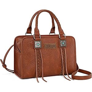 Montana West Wrangler Fringe Western Tote Bag w/ Detachable Crossbody Strap (Brown) $15.99 + Free Shipping w/ Prime or on $35+