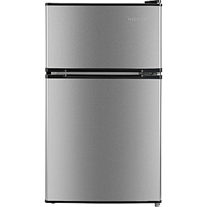 Insignia™ - 3.1 Cu. Ft. Mini Fridge with Top Freezer and ENERGY STAR Certification - Stainless Steel Look $179.99 Bestbuy.com