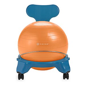 Gaiam Kids Balance Ball Chair (Orange/Blue) $45.91 + Free Shipping