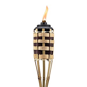 $3.33 LOWES TIKI Gatun 57 Inches Tan Bamboo Garden torch