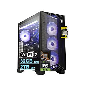 MSI Aegis ZS2 Gaming Desktop (Cert. Refurb): Ryzen 9 9900X, RTX 5080, 32GB DDR5, 2TB SSD $2549.99