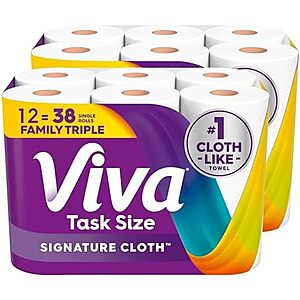 [SnS, AC] $20.47 | 12-Pack 141-Sheets Viva Signature Cloth Paper Towels at Amazon
