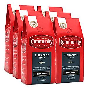 [SnS, AC] $27.26* | 6-Pk 12-Oz Community Coffee Signature Blend Dark Roast Ground at Amazon