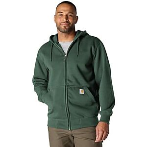 $41.99* | Carhartt Men's Rain Defender Paxton Heavyweight Hooded Zip Sweatshirt (Green) at Amazon