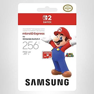 $39.99* | 256GB Samsung microSD Express Card for Nintendo Switch 2 at Amazon