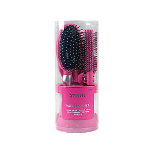5-Piece Hair Brush Set, Adults and Teens, Pink - $3