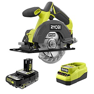 Ryobi ONE+ 18V Cordless 5-1/2 in. Circular Saw Kit with 2 Ah Battery and Charger $62.51