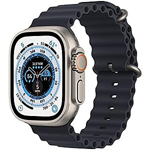 $315.85 | Apple Watch Ultra [GPS + Cellular 49mm] Titanium Case with Midnight Ocean Band, One Size (Renewed Premium) + 10% Back w/ Prime Visa Card at Amazon
