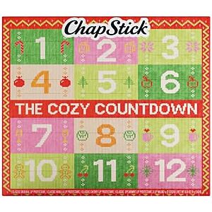[SnS, AC] $7.77 | 12-Pack ChapStick 12 Days Advent Calendar Lip Balm (Various) at Amazon