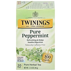 [SnS, AC] $24.88 | 11 × 20-Count Twinings Pure Peppermint Herbal Tea ($2.26 each) at Amazon