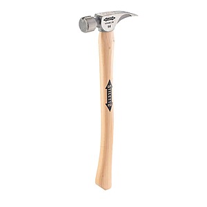 Stiletto 14 oz. Titanium Milled Face Hammer with 18 in. Curved Hickory Handle, $74.97, FS, Home Depot