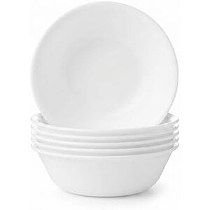 $19.99* | Corelle Vitrelle 6-Piece Soup/Cereal Bowl Set Triple Layer Glass and Chip Resistant, 18-Oz Lightweight Round Bowls, Winter Frost White at Amazon
