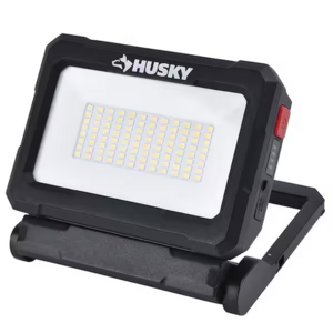 Husky 2500 Lumens Dual Power Rechargeable Battery or Solar Powered LED Work Light $19.88
