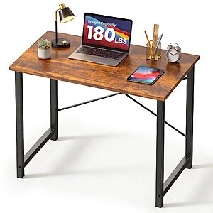 DUMOS 32 Inch Small Computer Desk Rustic (Brown) $19.98 + Free S&H w/ Prime or $35+