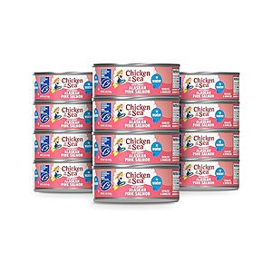 Chicken of the Sea Alaskan Pink Canned Salmon in Water, 5 Ounce Cans, 12-Count – High Protein Skinless & Boneless Wild Caught Salmon~$12.48 After Coupon & S&S @ Amazon