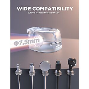 Chfeila 6-Pack Clear Cable Clips / Cord Organizers $3.90 @ Amazon