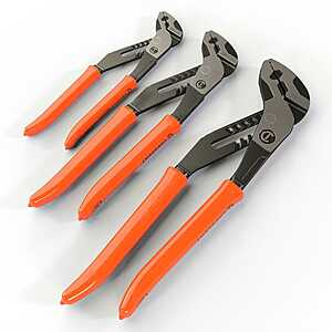 Crescent Z2 K9 Straight Jaw Tongue and Groove Plier Set with Dipped Grips (3-Piece) $36.97
