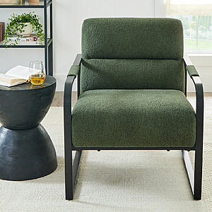 Better Homes & Gardens - Wyatt Accent Chair, Olive Green Boucle - Metal Frame - Free Shipping  - w/Promo Codes - $41.95