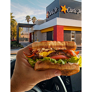 Free Carl's Jr Sourdough Star w/ Proof of Passing a Jack in the Box Location