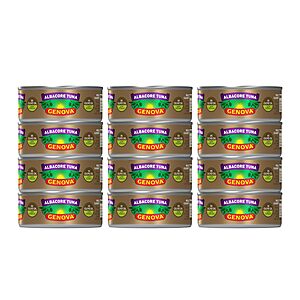 Genova Premium Albacore Tuna in Olive Oil, 5 Ounce Cans (Pack of 12), Low Sodium, Wild Caught Canned Tuna, Solid White~$18.63 After Coupon & S&S @ Amazon