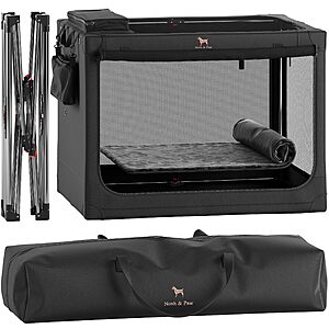 42" Noah & Paw Collapsible Dog Crate w/ Pet Mat, 2 Storage Pockets & Travel Bag $83.10 + Free Shipping