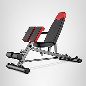 Finer Form Multi-Functional FID Weight Bench for Full All-in-One Body Workout – Hyper Back Extension, Roman Chair, Ab Sit up Bench, Incline Decline Bench, Flat Bench $209.94