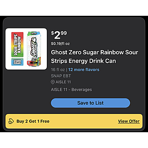 Ghost Energy Drinks $2/ea @ Kroger/ Food For Less/ Ralphs
