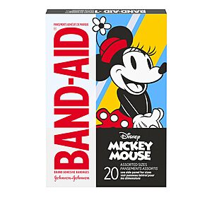 $2.79 S&S/Q Band Aids for Kids 20ct, Mickey Mouse, Peppa Pig, Minecraft or Classic Disney