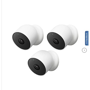 Google Nest Cam Battery Indoor/Outdoor Security Camera, 3-pack $299.99 free shipping  Costco.com