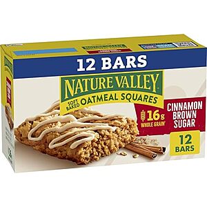 [SnS, AC] $27.92 | 8 × 12-Count Nature Valley Soft-Baked Oatmeal Squares (Cinnamon Brown Sugar) ($3.49 each) at Amazon