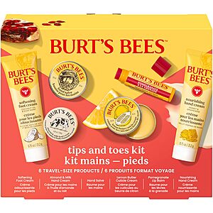 6-Pc Burt's Bees Tips & Toes Travel Size Gift Set $8.82 w/ S&S + Free Shipping w/ Prime or on $35+