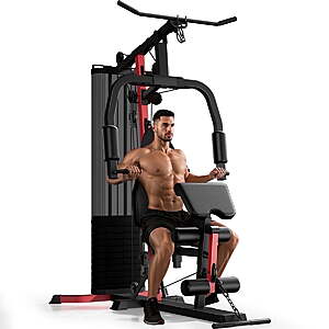 $389.99 - ROBORE Multifunctional Home Gym System - All-in-One Workout Station with 160LBS Weight Stack + free shipping