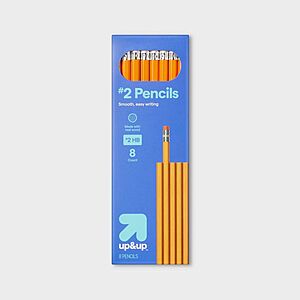 8-Count up&up #2 Wood Pencils (Yellow) $0.39 + Free Store Pickup at Target or Free Shipping on $35+
