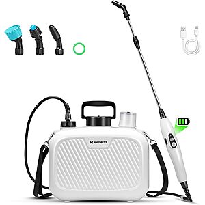 2-Gallon Maygrove Battery Powered Electric Garden Sprayer w/ 3 Nozzles & Telescopic Wand $16.49 + Free Shipping w/ Prime or on $35+