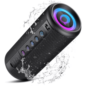 Portable Bluetooth Speaker, Bluetooth 5.4 Wireless Speaker, IPX7 Waterproof Outdoor Speaker with RGB Party Lights, 20W Stereo Sound, 20H Playtime, TWS Pairing  $23.99