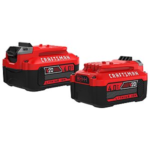 CRAFTSMAN V20 20 -Volt 2 -Pack Battery ( 4.0 Ah 4.0 Ah Lithium-ion ) | CMCB204-2
