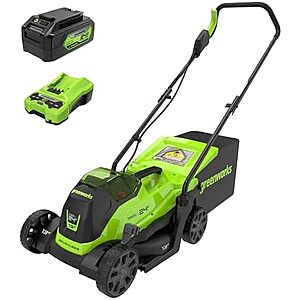 $115.33* | Greenworks 24V 13" Brushless Cordless Lawn Mower w/ 4.0Ah Battery & Charger at Amazon