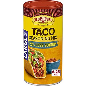 [SnS, AC] $23.33* | 11 × 6.25-Oz Old El Paso Taco Seasoning (25% Less Sodium) ($2.12 each) at Amazon