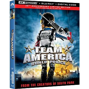 $14.49* | Team America: World Police (4K UHD + Blu-ray + Digital Copy) at Amazon