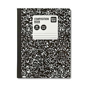 Pen+Gear 80-Sheet College Ruled Composition Book $0.38 + Free Shipping w/ Walmart+ or on $35+