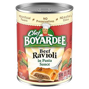 [SnS, AC] $0.80 | Chef Boyardee Beef Ravioli, 15 oz at Amazon