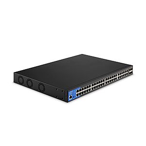 Linksys LGS352MPC 48 Port Gigabit Network PoE+ Switch @ 740W with 4 x 10G Uplink SFP+ Slots $711.36