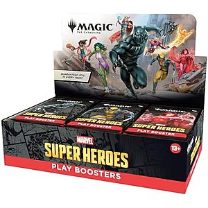 $125.95* | Magic: The Gathering | Marvel Super Heroes Play Booster Box | 30 Packs | Collectible Trading Card Game at Amazon