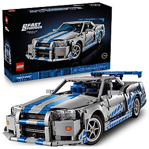 1410-Piece LEGO Technic: Licensed - 2 Fast 2 Furious Nissan Skyline GT-R (R34) Car (42210, 2025) $111.99 + Free Shipping