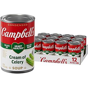 [SnS, AC] $9.16 | 12-Pack 10.5-Oz Campbell's Condensed Heart Healthy Cream of Celery Soup at Amazon (76.3￠ each)