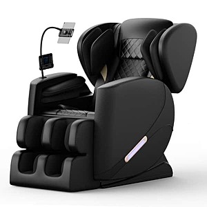 Lunareth Black PU Leather Power Motorized Zero Gravity Reclining Massage Chair w/ Heating & Full Body Air Pressure $477.59 + Free Shipping