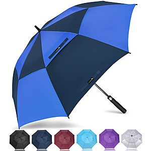 $18.00: ZOMAKE Golf Umbrella, Large Oversize Windproof Heavy Duty Umbrellas (68 Inch XL) Navy Blue/Royal Blue