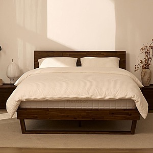 FLEXISPOT Hako G3 Acacia Wood Platform Bed Frame w/ Storage Headboard (Queen) $500 + FS $599.99