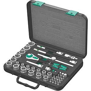 $244* | 43-Piece Wera - 5003594001 8100 SB 2 Zyklop 3/8" Metric Ratchet Set at Amazon